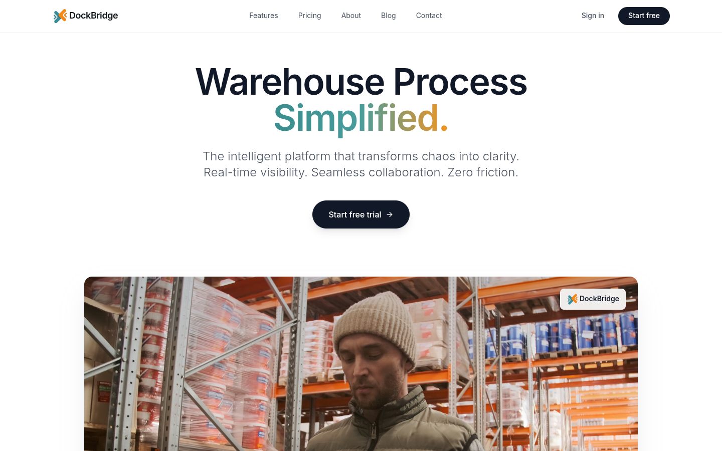 DockBridge website screenshot