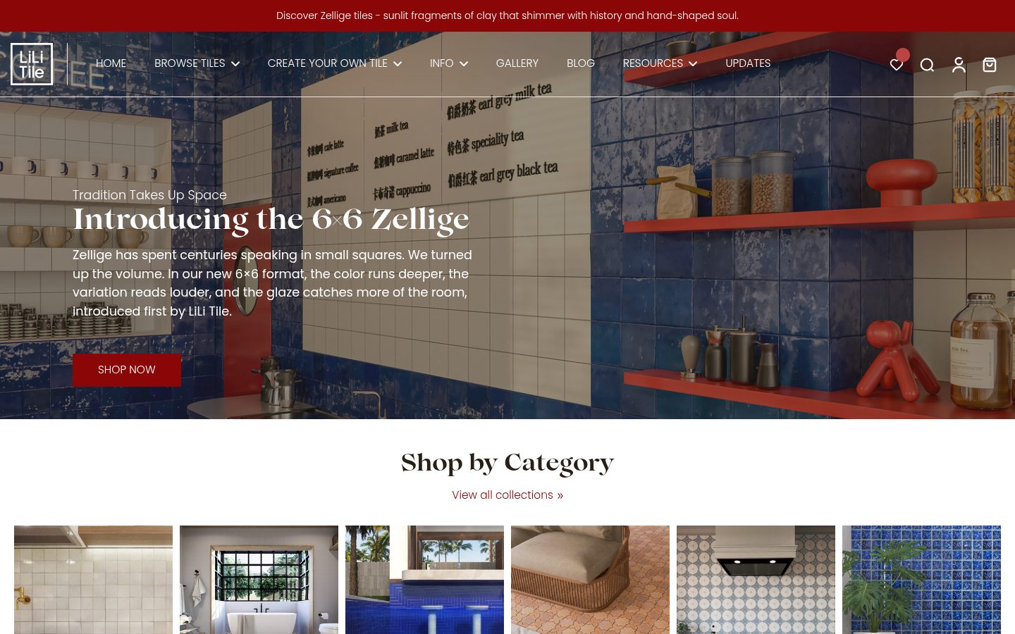 LiLi Tile website screenshot